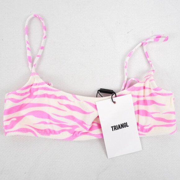 Triangl Pink Plaz Velvet Crop Bikini Top & Bottom Set in Size XXS - NWT - Picture 3 of 12